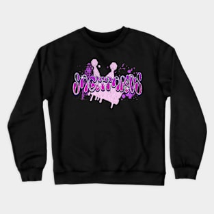 Sagittarius Queen Graffiti Crown Zodiac Sign Astrology Birthday Crewneck Sweatshirt